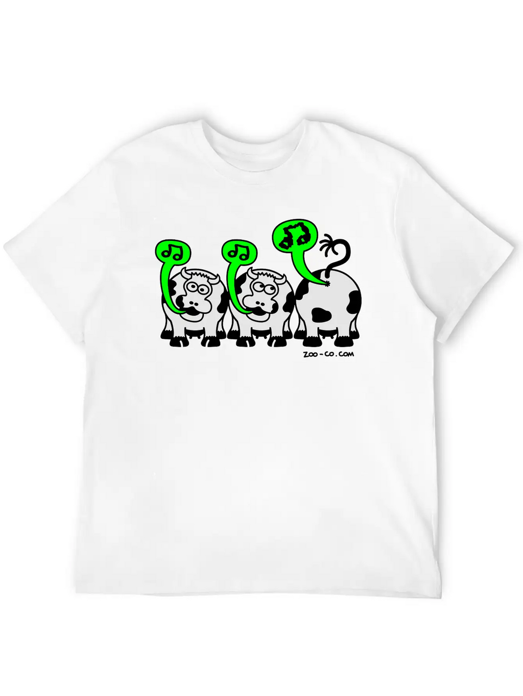 Kelly Green Singing Cows Women's T-Shirts Stylish Everyday T-Shirt – Unisex Basic Cotton Tee