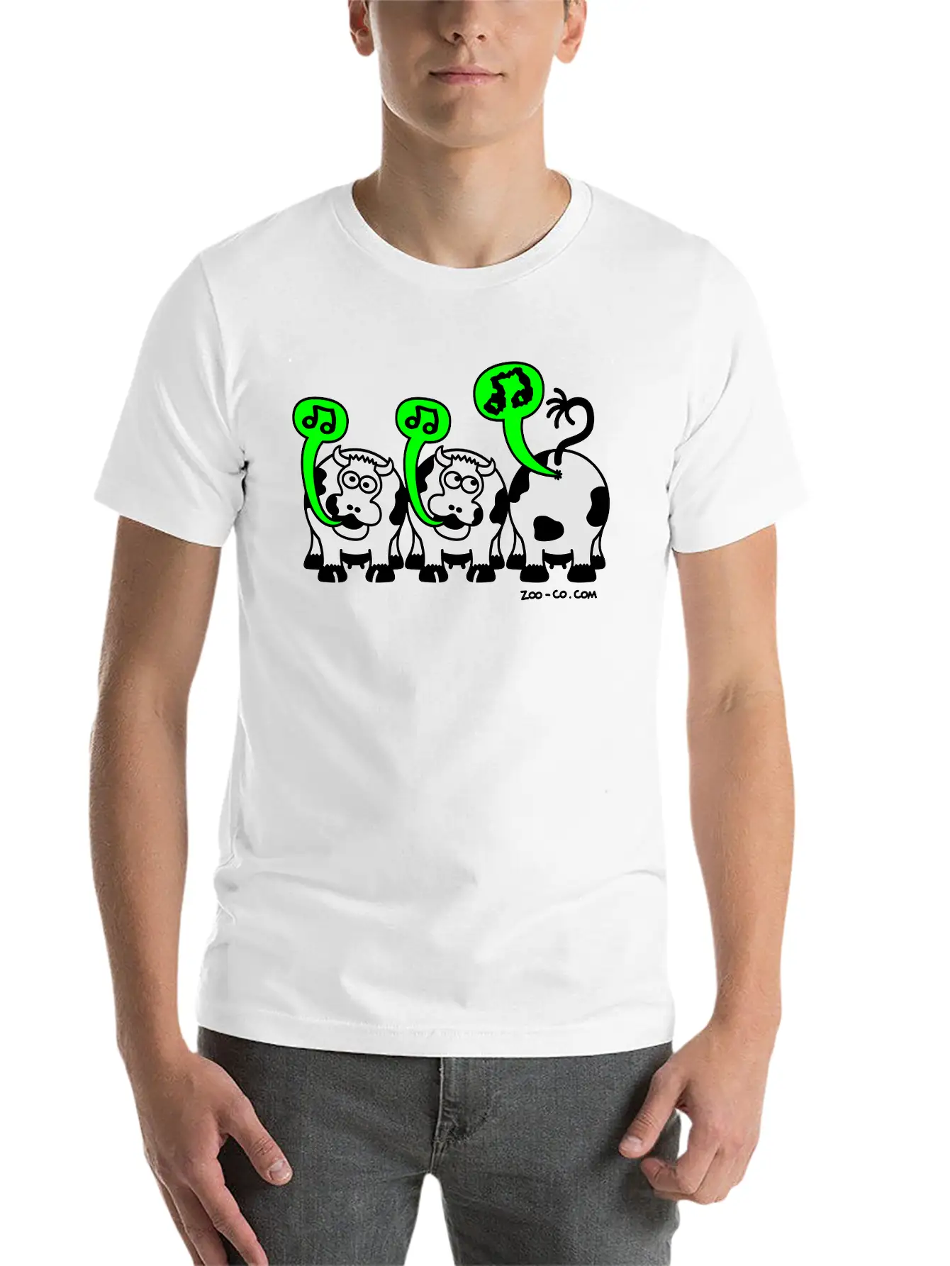 Kelly Green Singing Cows Women's T-Shirts Stylish Everyday T-Shirt – Unisex Basic Cotton Tee