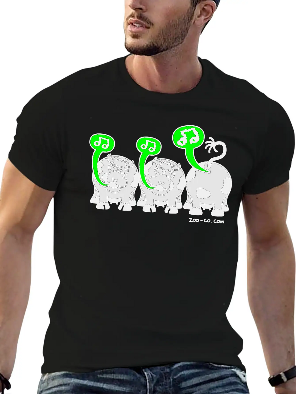 Kelly Green Singing Cows Women's T-Shirts Stylish Everyday T-Shirt – Unisex Basic Cotton Tee