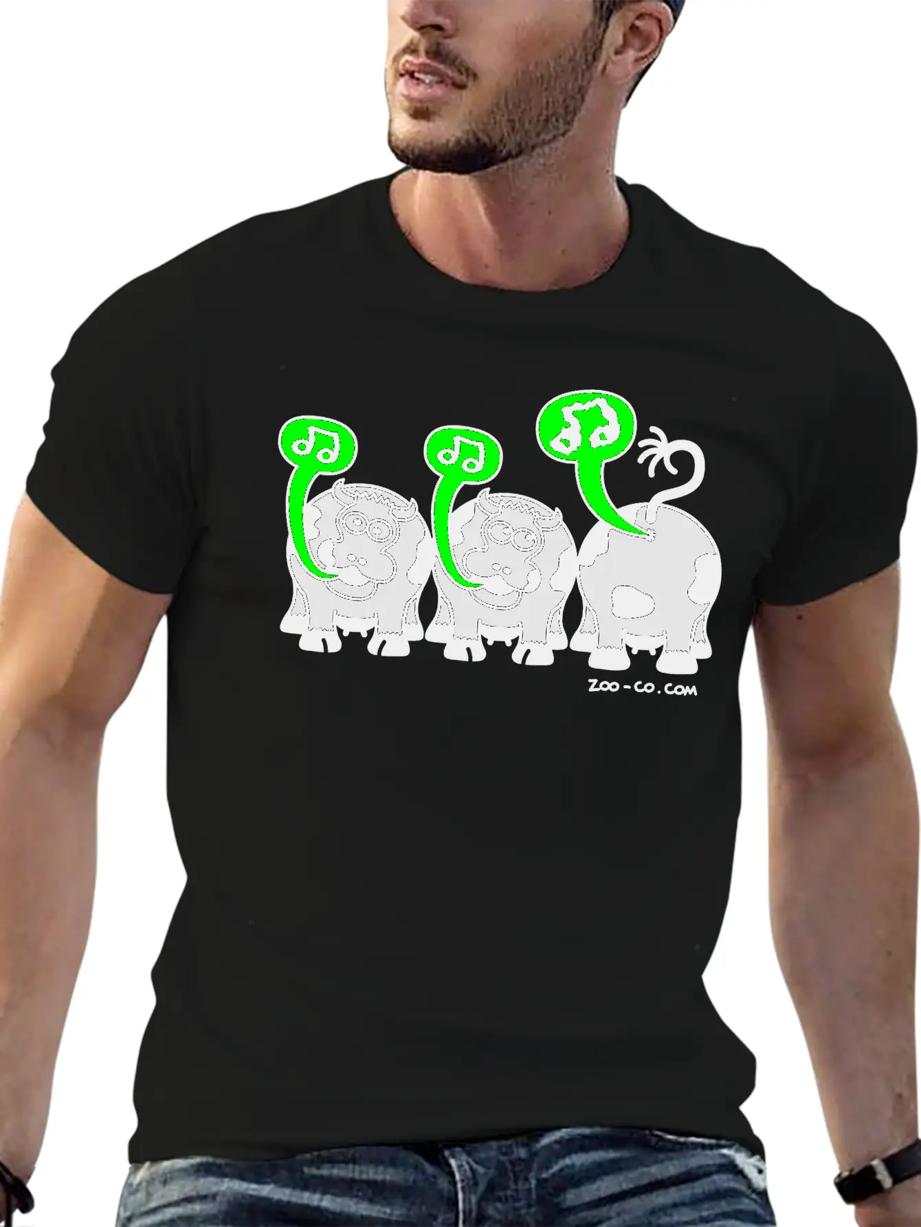 Kelly Green Singing Cows Women's T-Shirts Stylish Everyday T-Shirt – Unisex Basic Cotton Tee