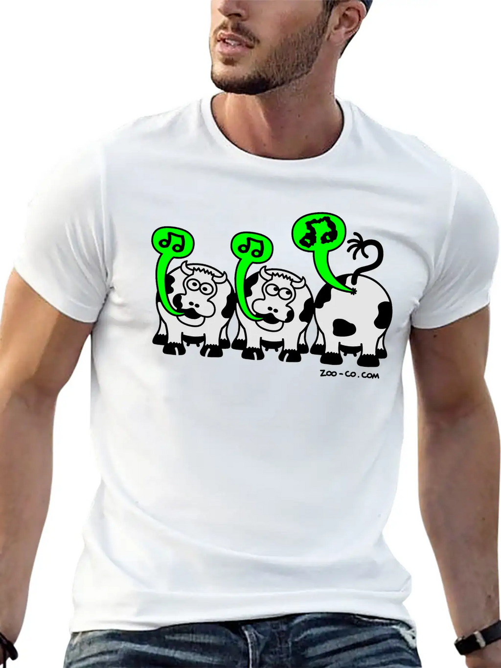 Kelly Green Singing Cows Women's T-Shirts Stylish Everyday T-Shirt – Unisex Basic Cotton Tee
