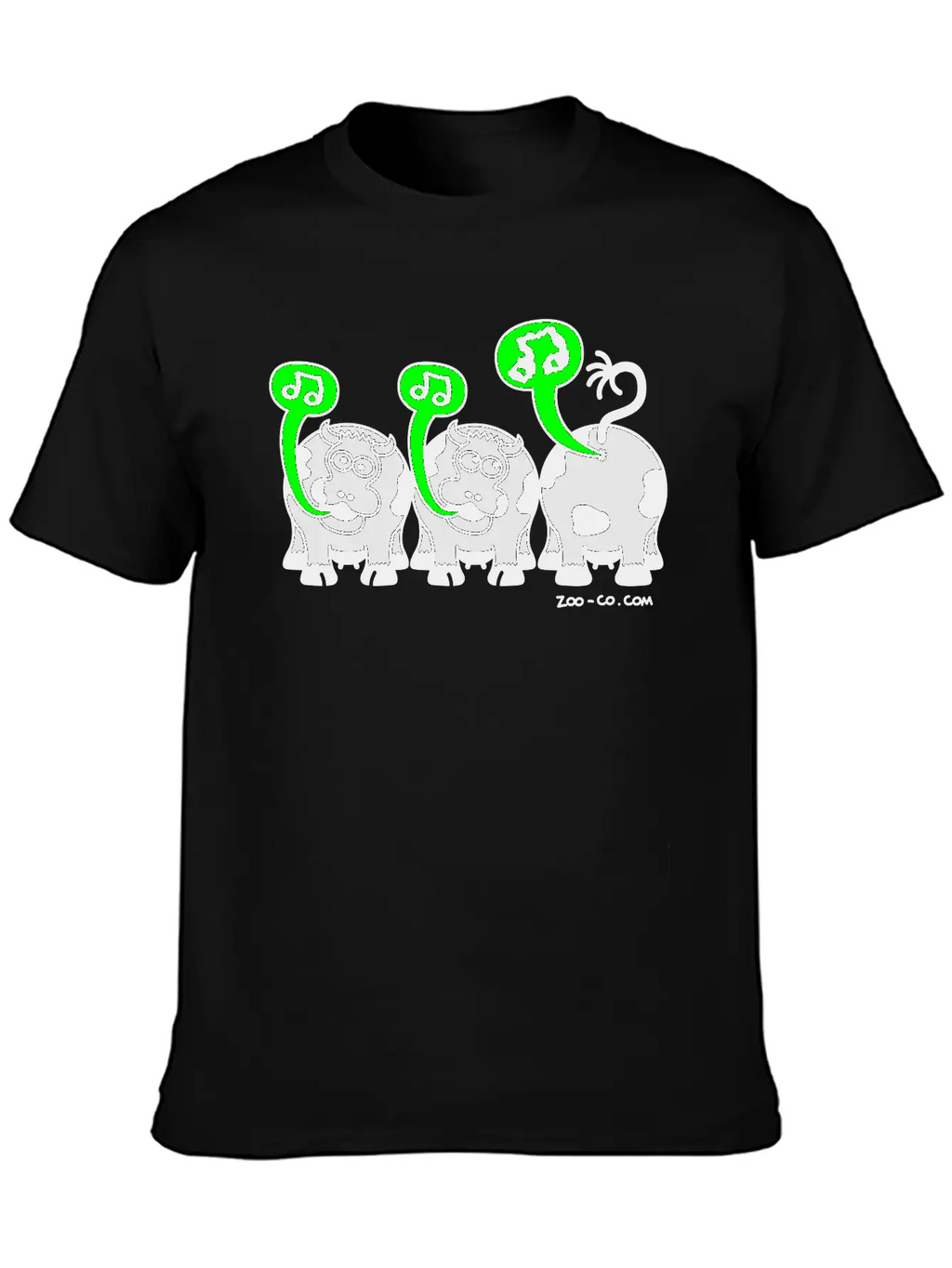 Kelly Green Singing Cows Women's T-Shirts Stylish Everyday T-Shirt – Unisex Basic Cotton Tee