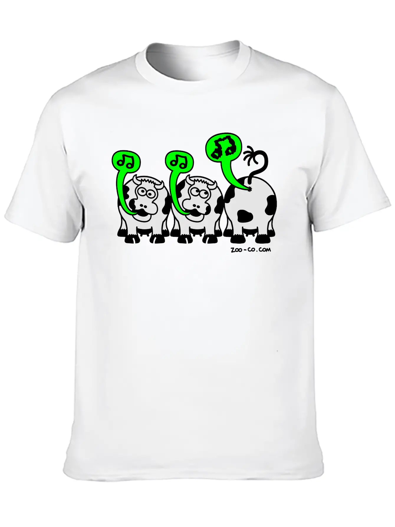 Kelly Green Singing Cows Women's T-Shirts Stylish Everyday T-Shirt – Unisex Basic Cotton Tee