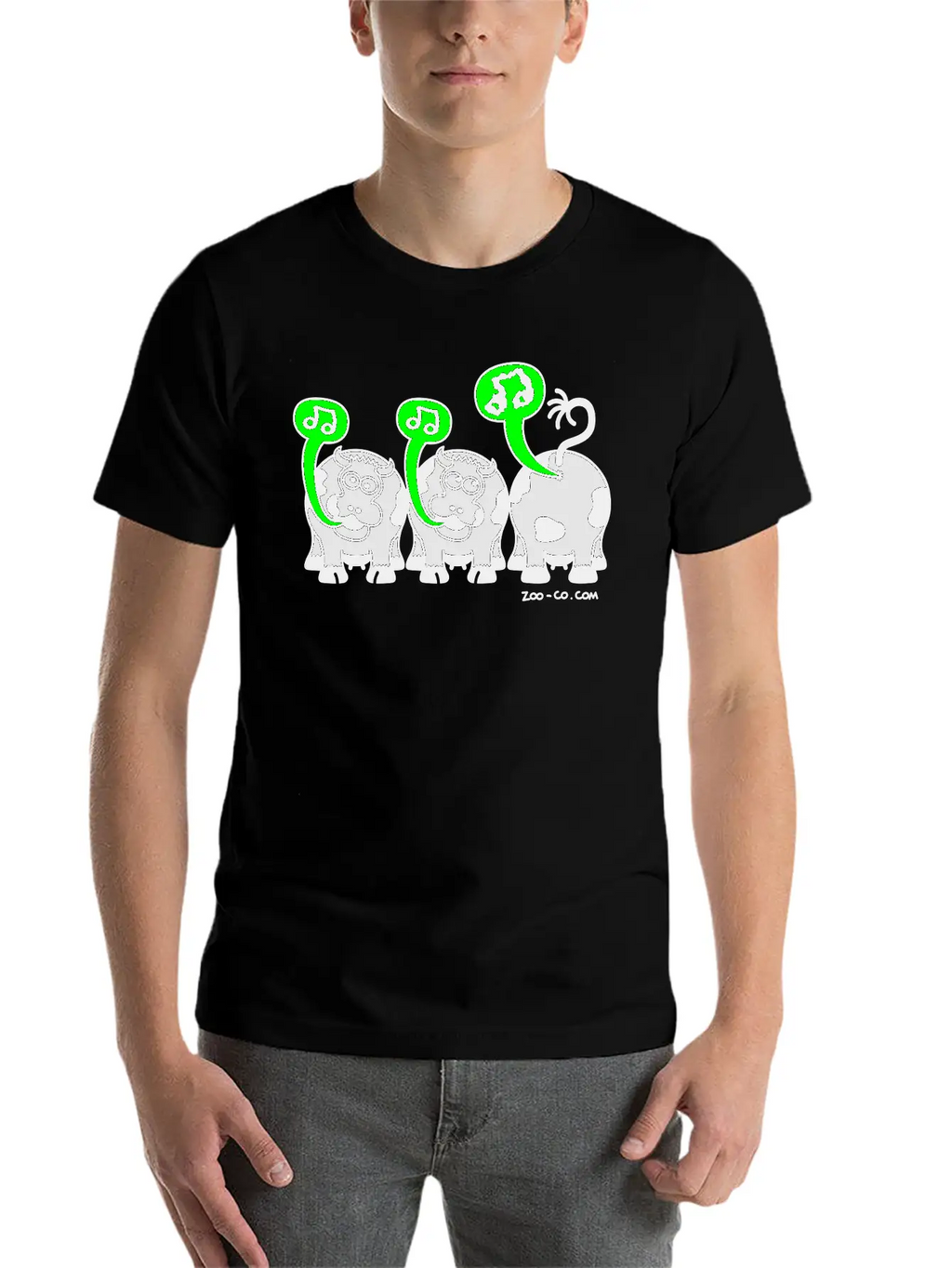 Kelly Green Singing Cows Women's T-Shirts Stylish Everyday T-Shirt – Unisex Basic Cotton Tee