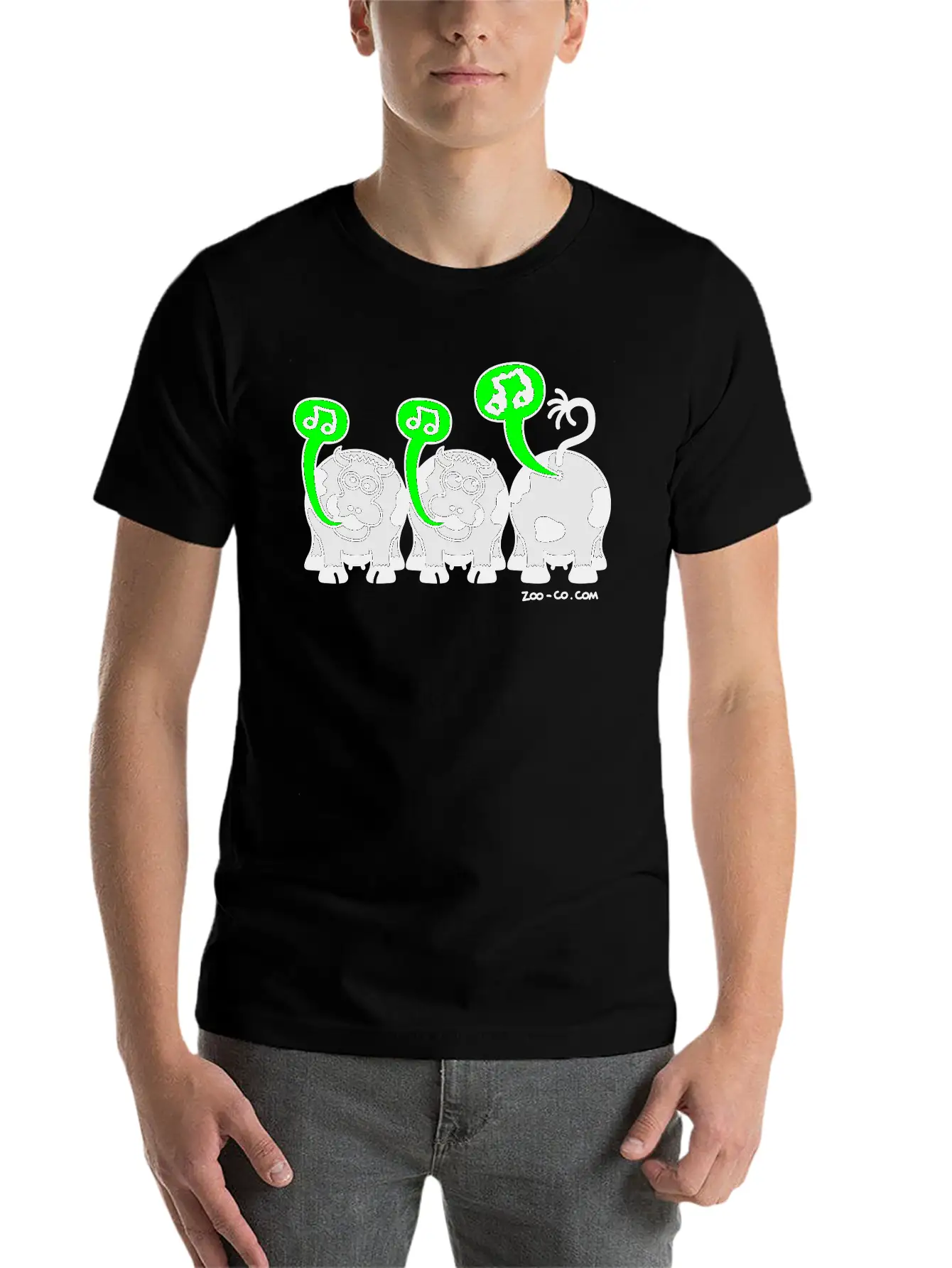 Kelly Green Singing Cows Women's T-Shirts Stylish Everyday T-Shirt – Unisex Basic Cotton Tee