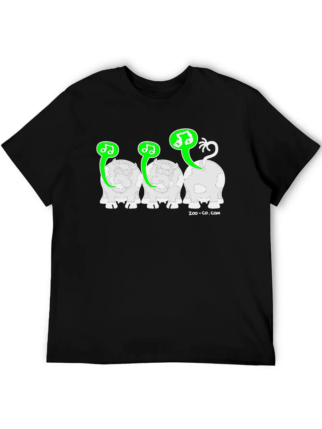 Kelly Green Singing Cows Women's T-Shirts Stylish Everyday T-Shirt – Unisex Basic Cotton Tee