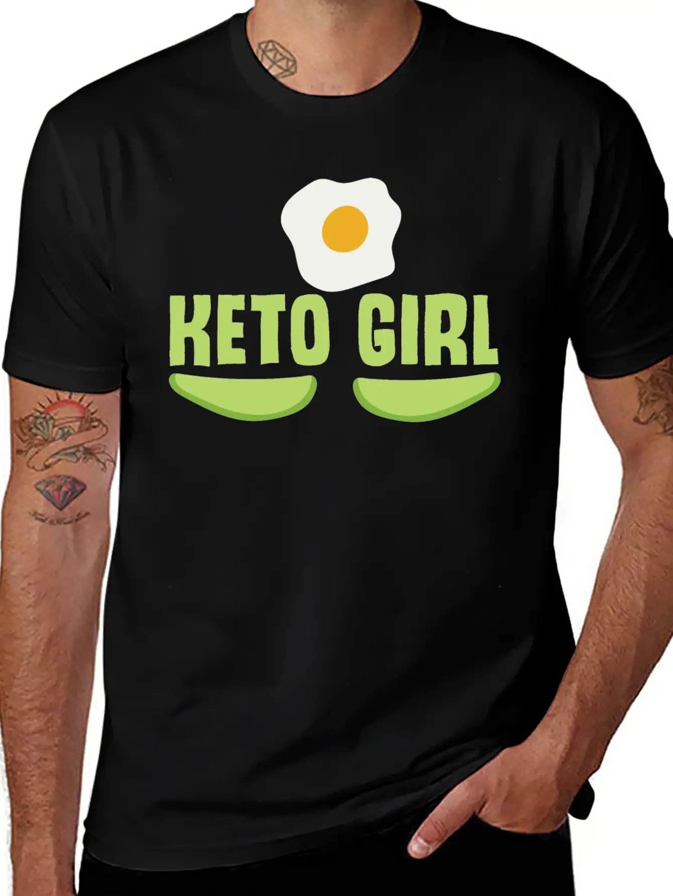 Keto Girl Ketogenic Diet Joke Saying Girls Breathable Soft Cotton T-Shirt – Timeless Casual Look