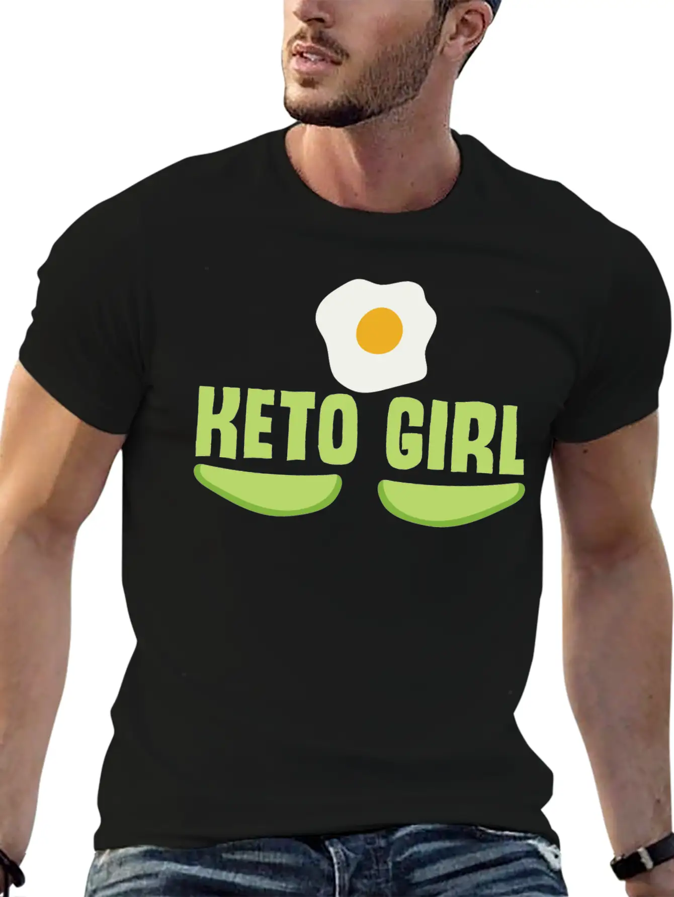 Keto Girl Ketogenic Diet Joke Saying Girls Breathable Soft Cotton T-Shirt – Timeless Casual Look