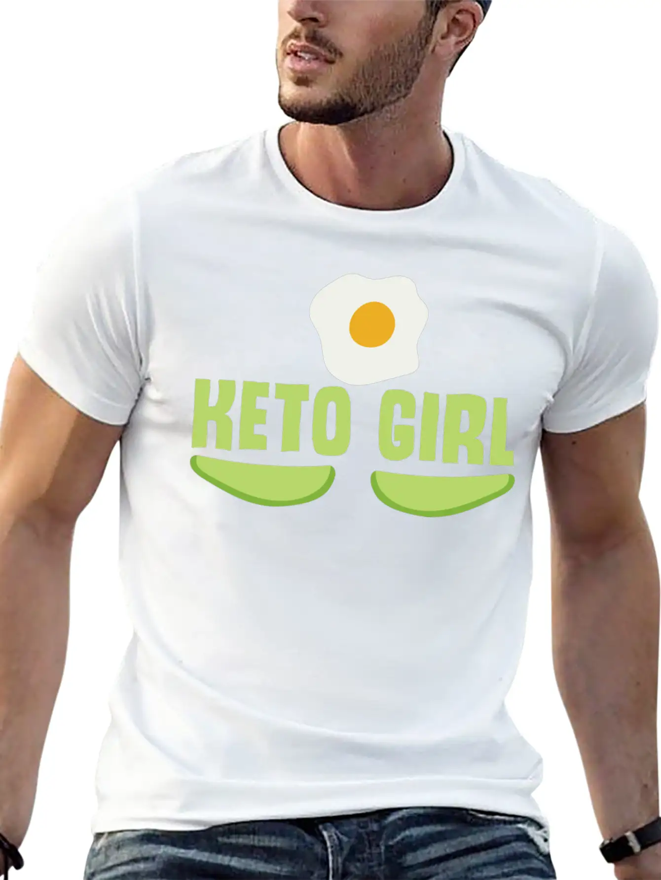 Keto Girl Ketogenic Diet Joke Saying Girls Breathable Soft Cotton T-Shirt – Timeless Casual Look