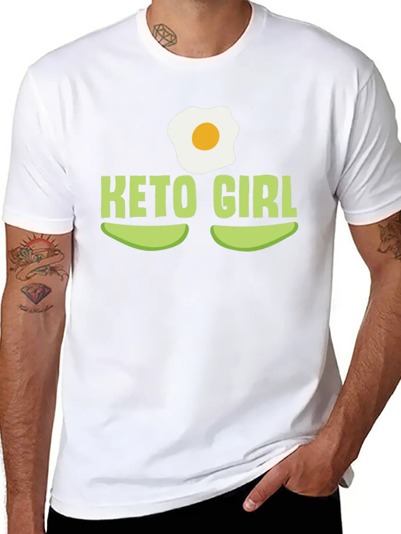 Keto Girl Ketogenic Diet Joke Saying Girls Breathable Soft Cotton T-Shirt – Timeless Casual Look