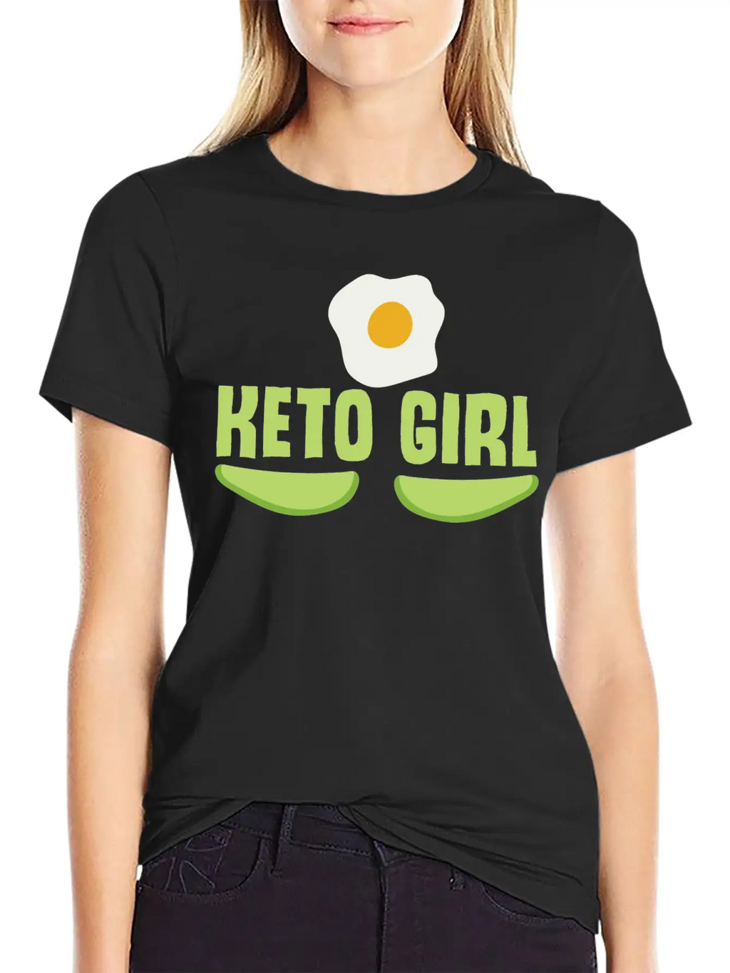 Keto Girl Ketogenic Diet Joke Saying Girls Breathable Soft Cotton T-Shirt – Timeless Casual Look