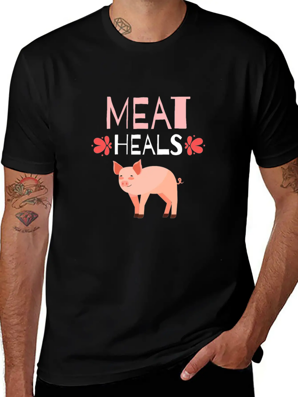 KETO / LOW CARB DIET: Meat Heals Breathable Soft Cotton T-Shirt – Timeless Casual Look