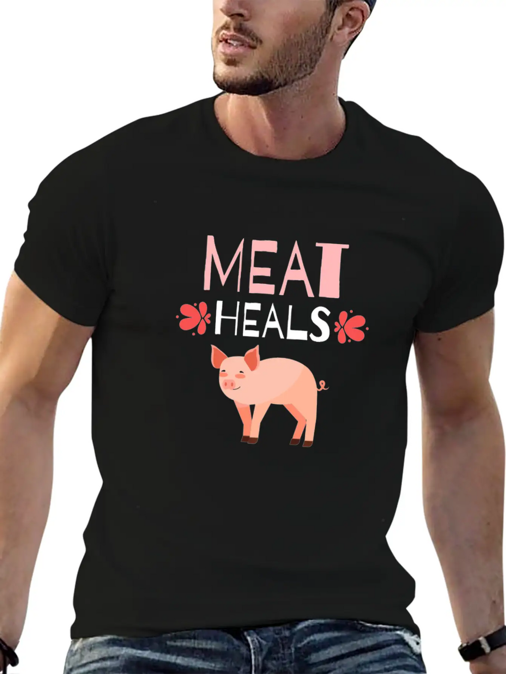 KETO / LOW CARB DIET: Meat Heals Breathable Soft Cotton T-Shirt – Timeless Casual Look