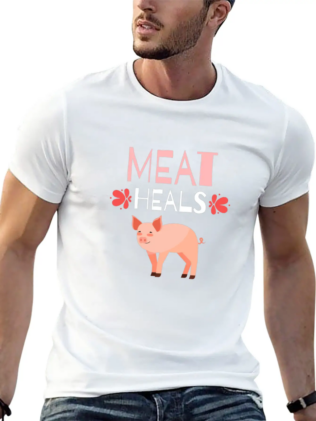 KETO / LOW CARB DIET: Meat Heals Breathable Soft Cotton T-Shirt – Timeless Casual Look