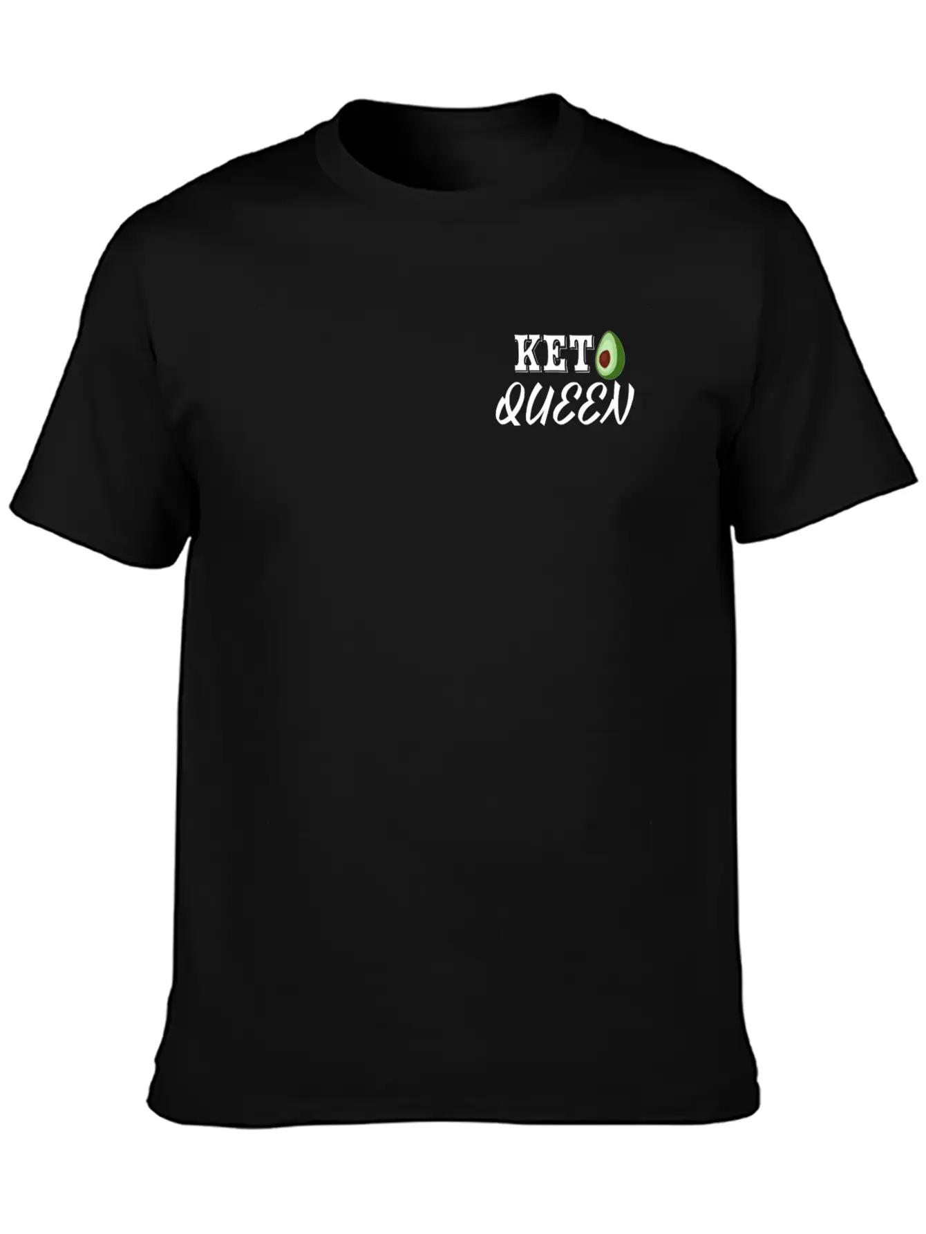 Keto Queen With Avocado Unisex Casual T-Shirt – Clean Design For Daily Comfort