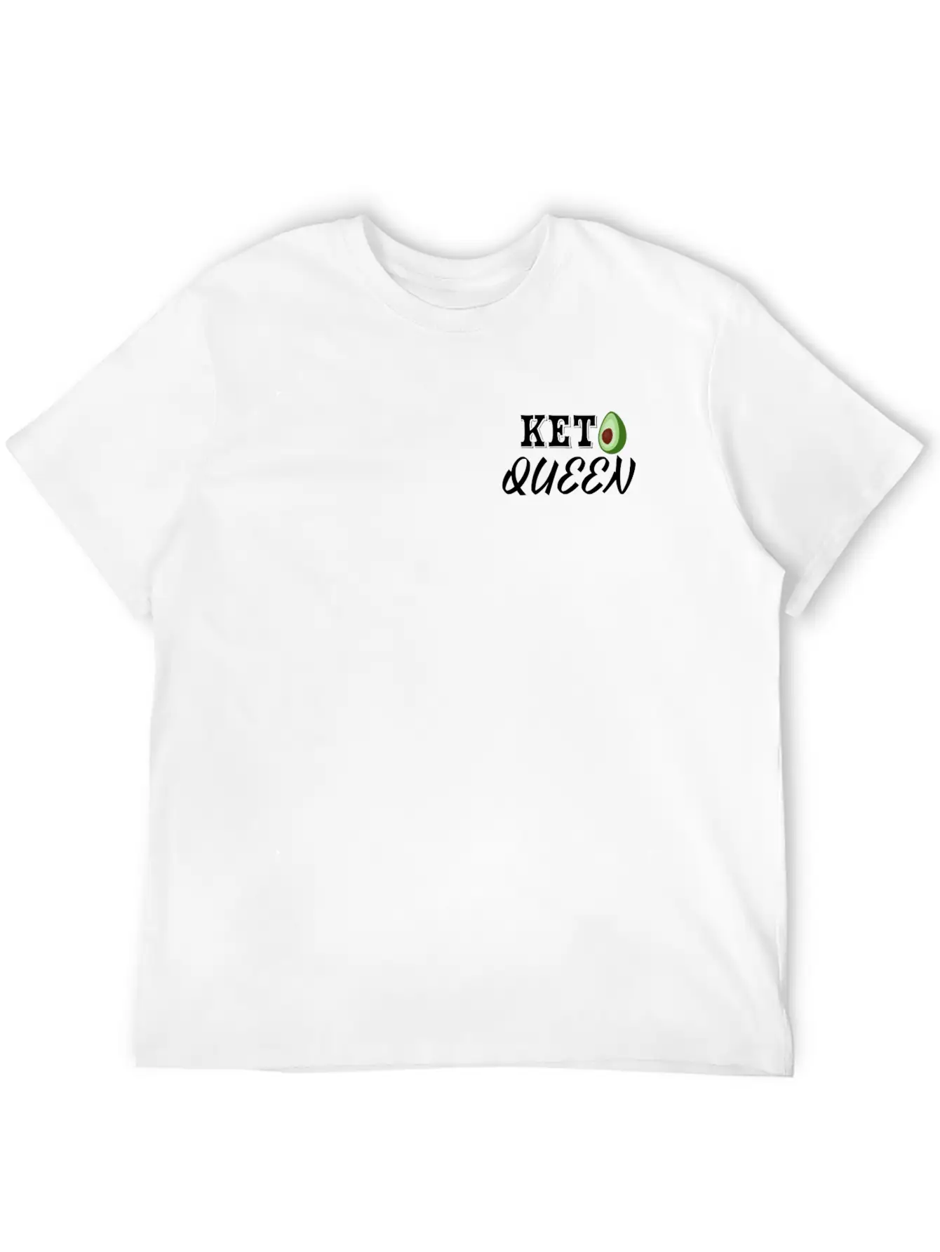 Keto Queen With Avocado Unisex Casual T-Shirt – Clean Design For Daily Comfort