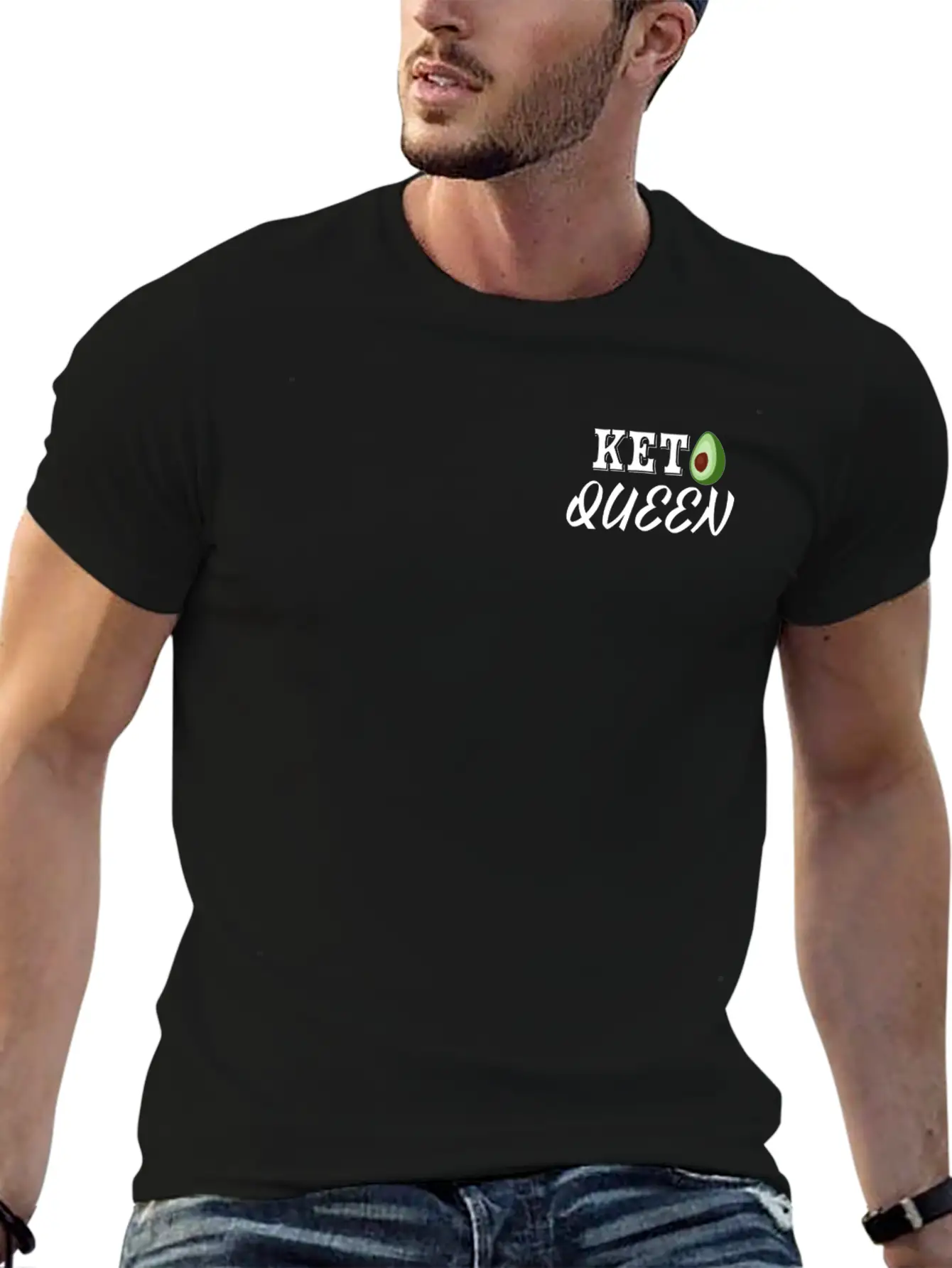 Keto Queen With Avocado Unisex Casual T-Shirt – Clean Design For Daily Comfort