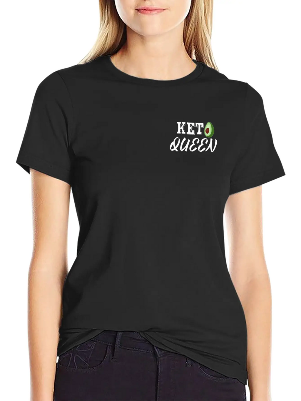 Keto Queen With Avocado Unisex Casual T-Shirt – Clean Design For Daily Comfort
