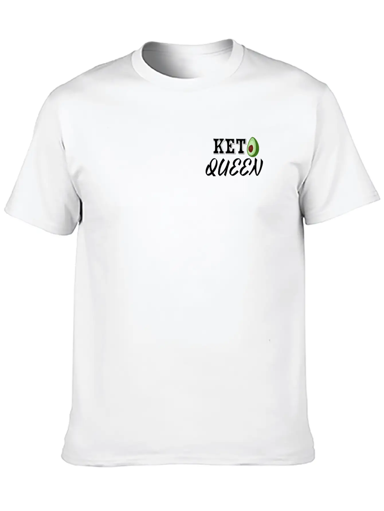 Keto Queen With Avocado Unisex Casual T-Shirt – Clean Design For Daily Comfort