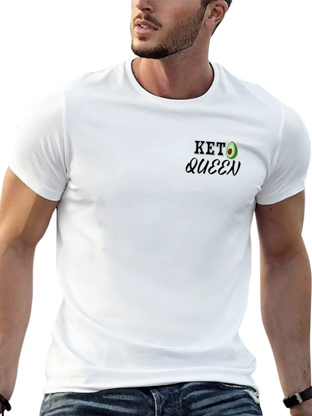 Keto Queen With Avocado Unisex Casual T-Shirt – Clean Design For Daily Comfort