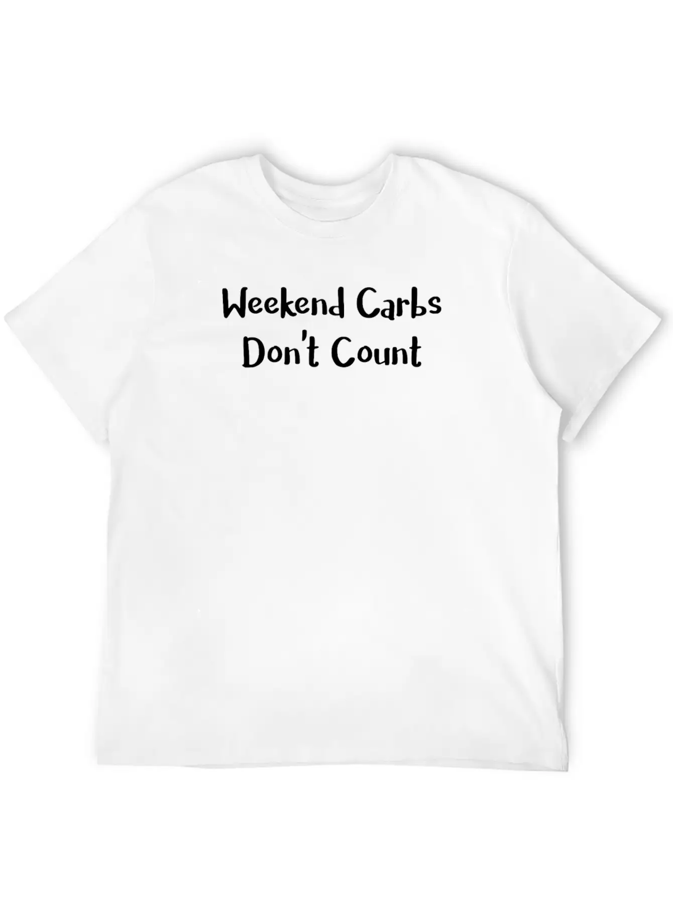 Keto Weekend Carbs Don't Count Lazy Keto Lifestyle Unisex Short Sleeve Soft Cotton T-Shirt – Casual Everyday Wear