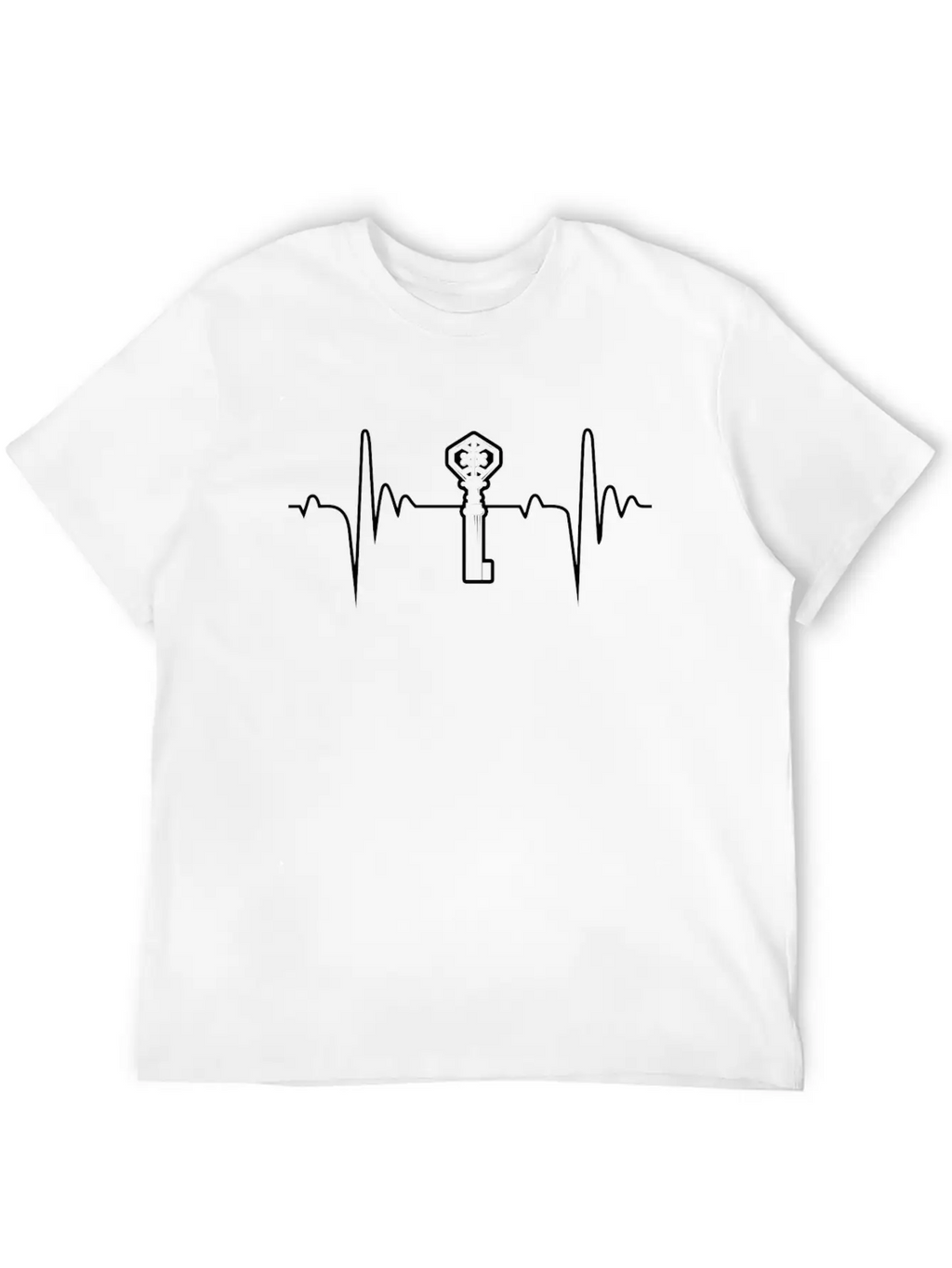 Key 5 Heartbeat Gift Unisex Casual T-Shirt – Clean Design For Daily Comfort