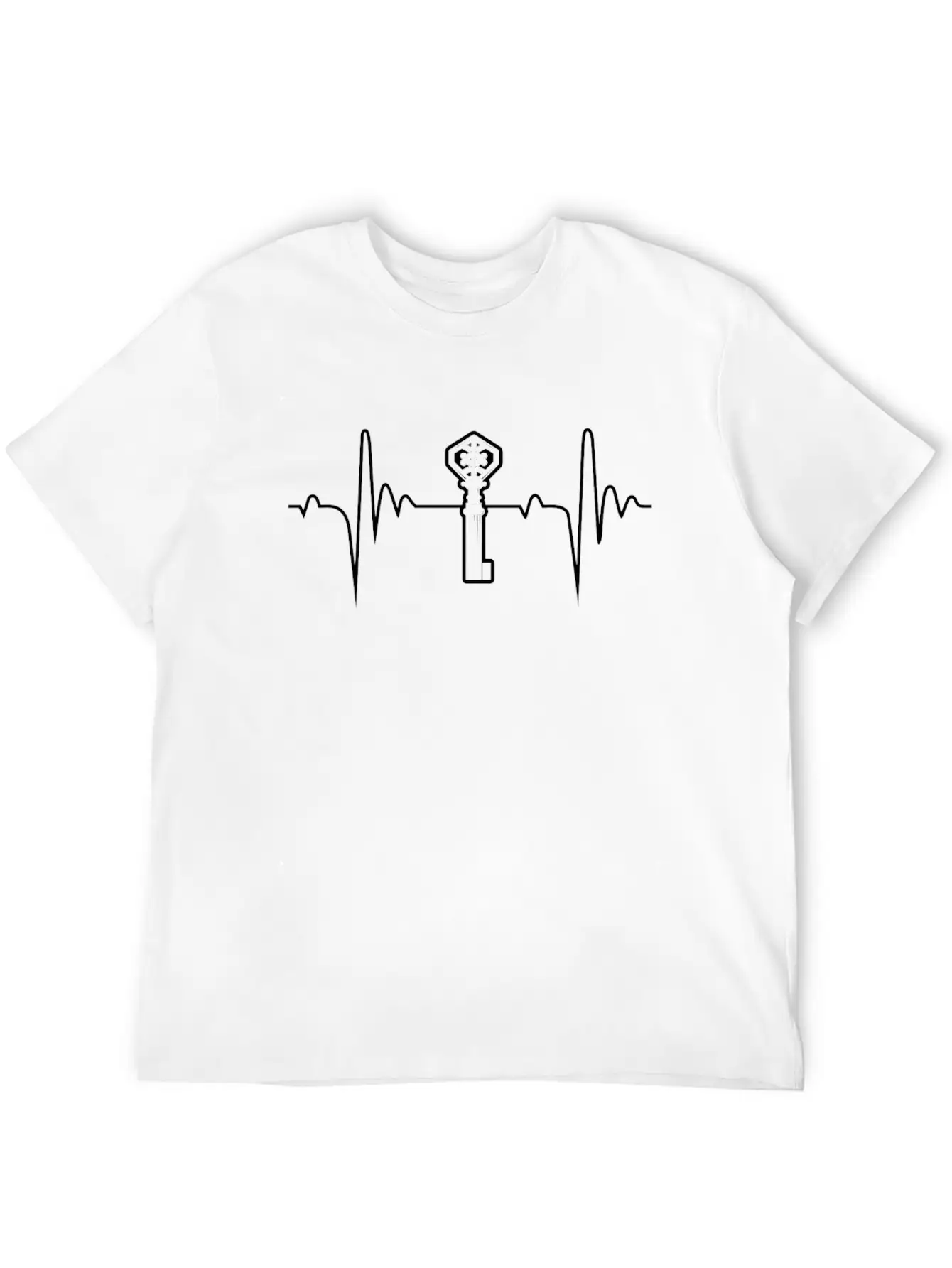 Key 5 Heartbeat Gift Unisex Casual T-Shirt – Clean Design For Daily Comfort