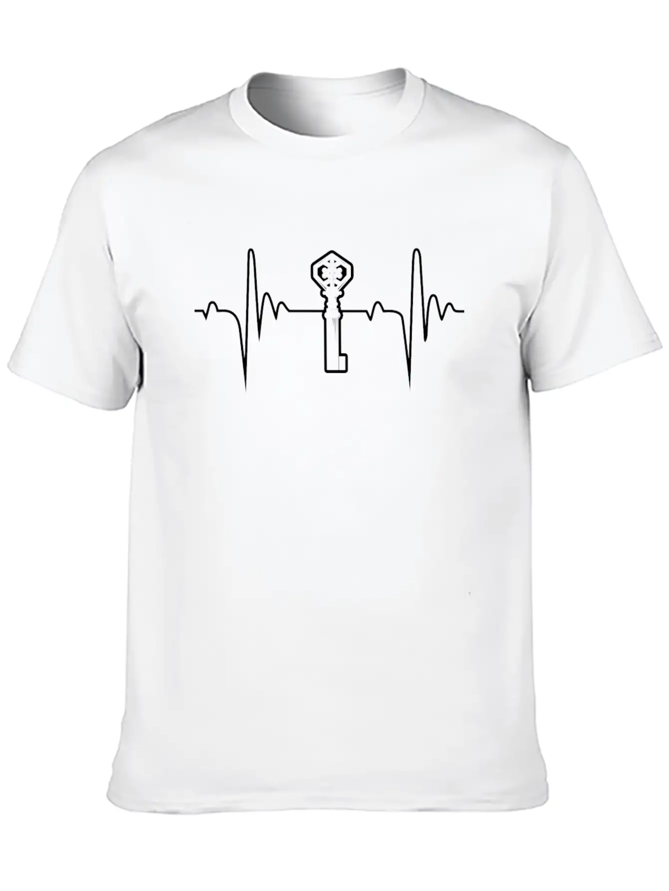 Key 5 Heartbeat Gift Unisex Casual T-Shirt – Clean Design For Daily Comfort
