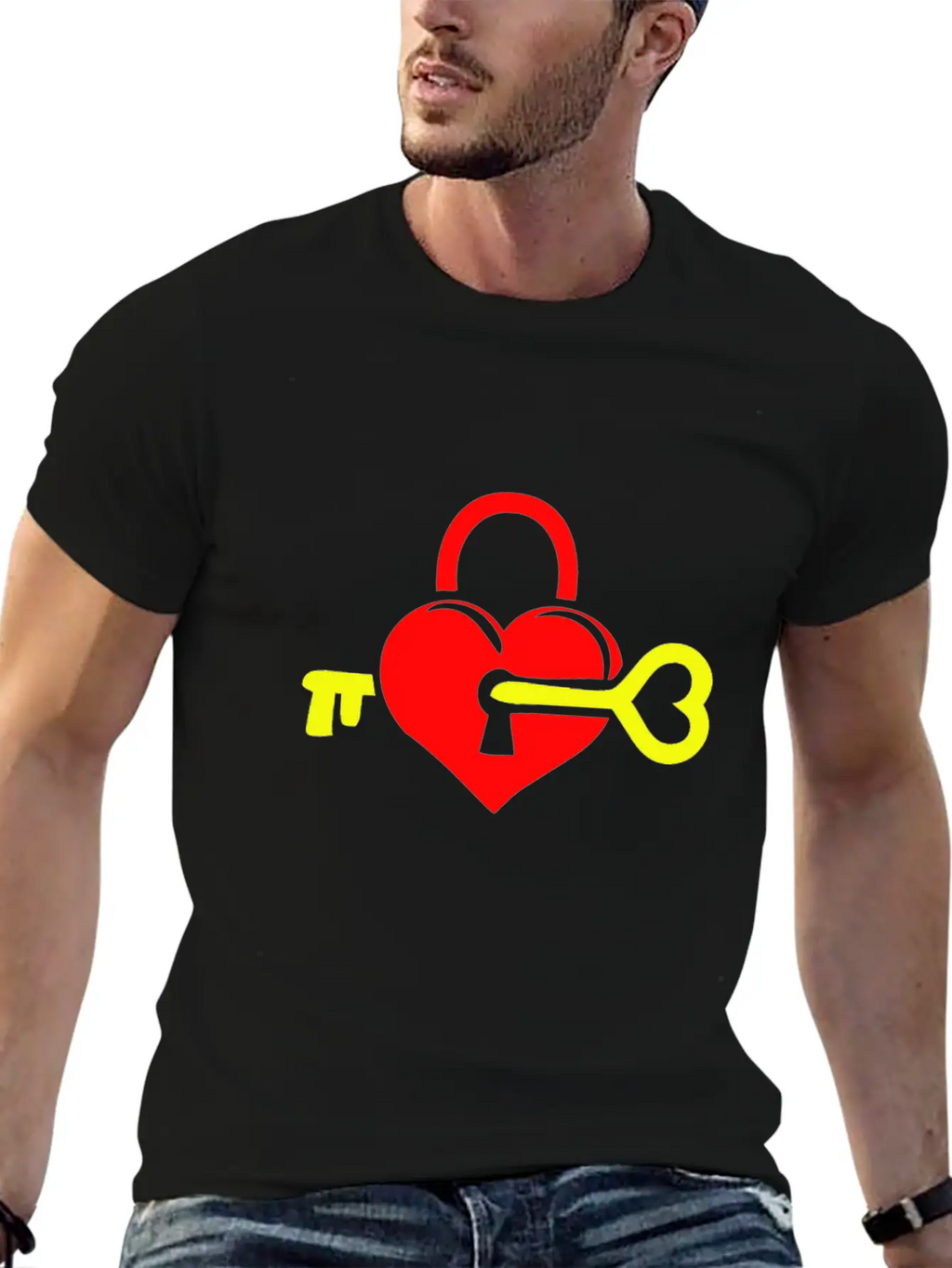 Key To Your Heart Unisex Casual T-Shirt – Clean Design For Daily Comfort