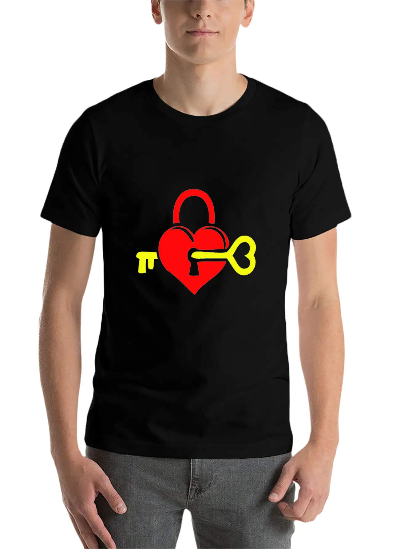 Key To Your Heart Unisex Casual T-Shirt – Clean Design For Daily Comfort