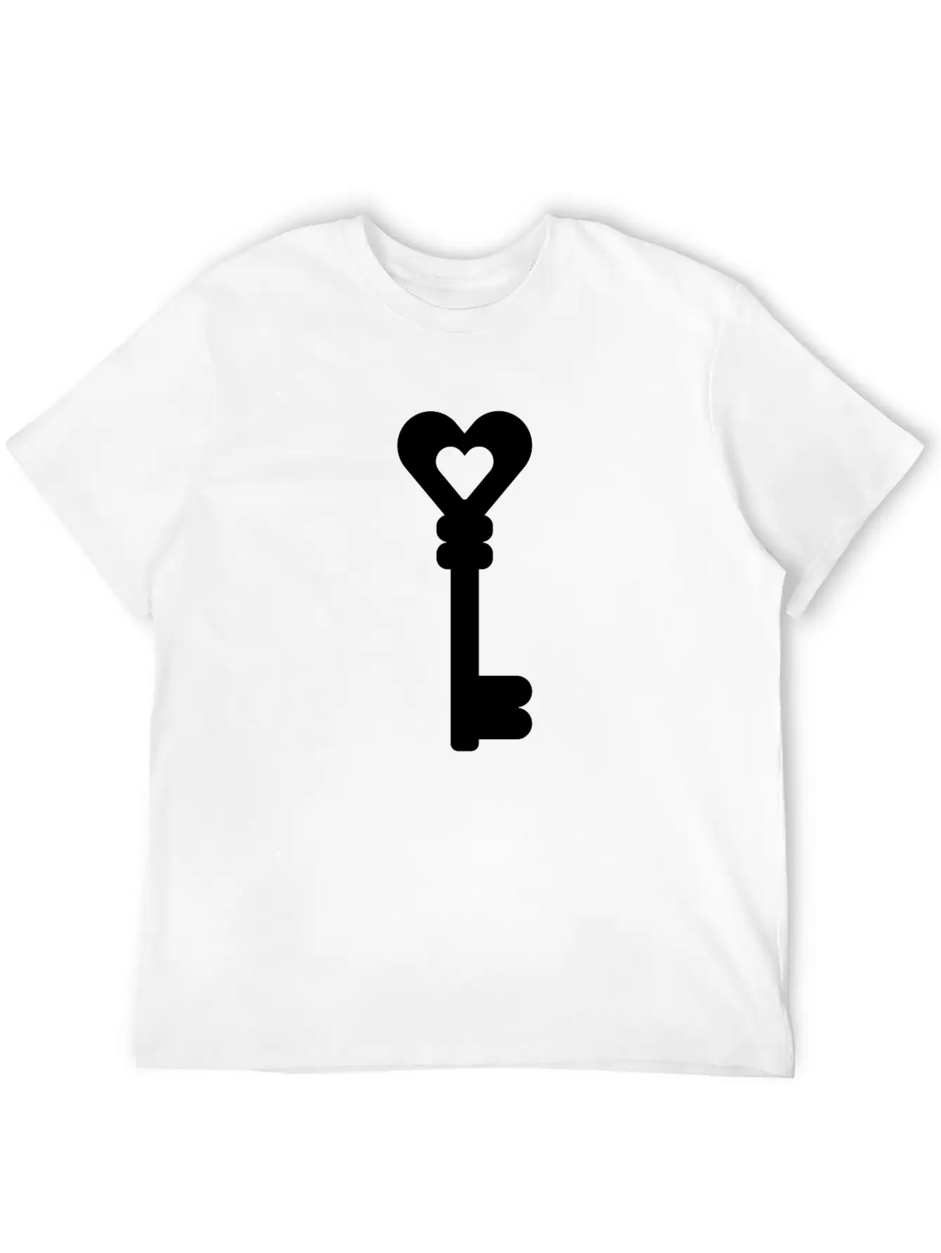 Key With Heart Classic Fit Graphic Tee For Daily Comfort – Unisex Cotton Shirt