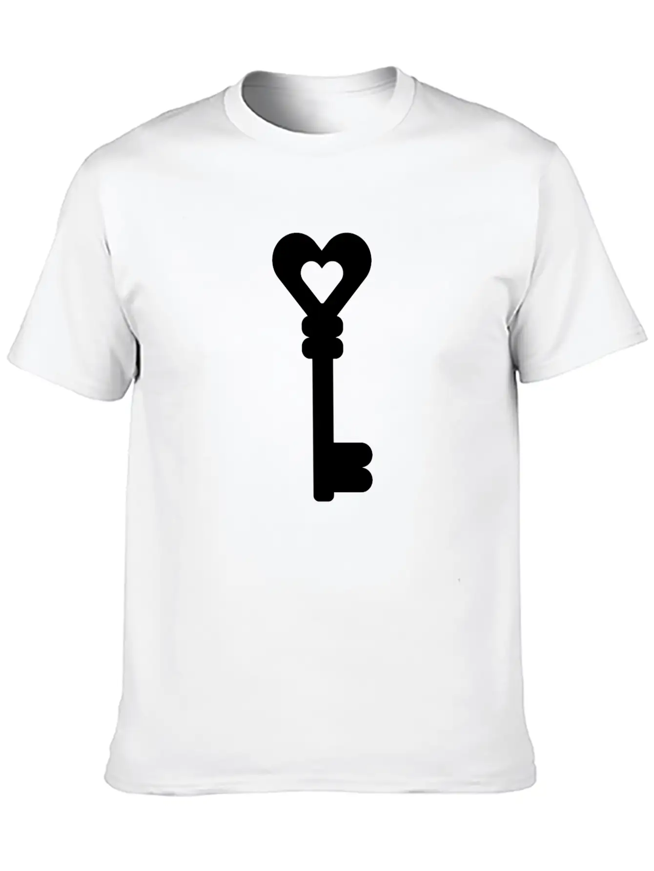 Key With Heart Classic Fit Graphic Tee For Daily Comfort – Unisex Cotton Shirt