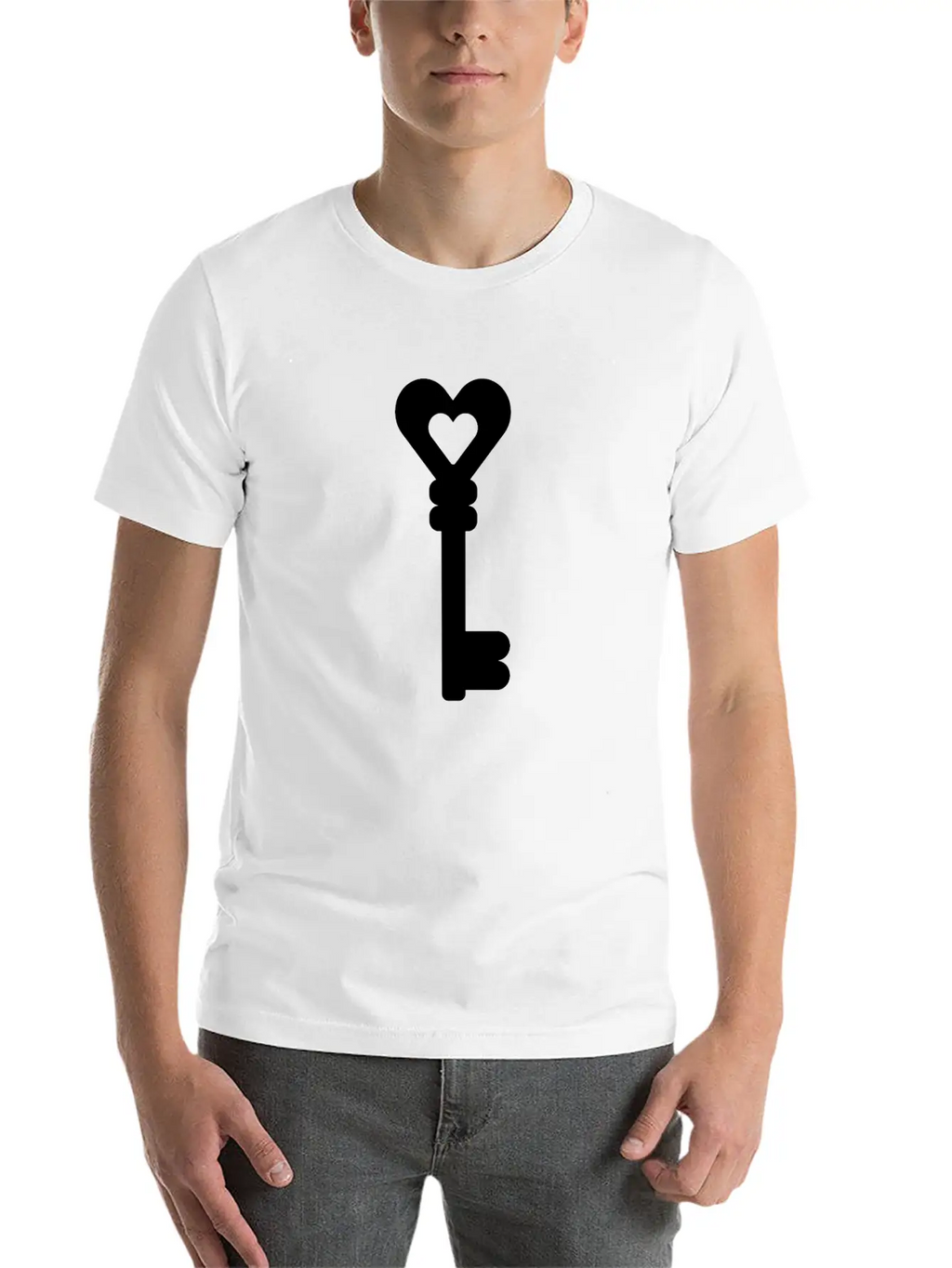 Key With Heart Classic Fit Graphic Tee For Daily Comfort – Unisex Cotton Shirt