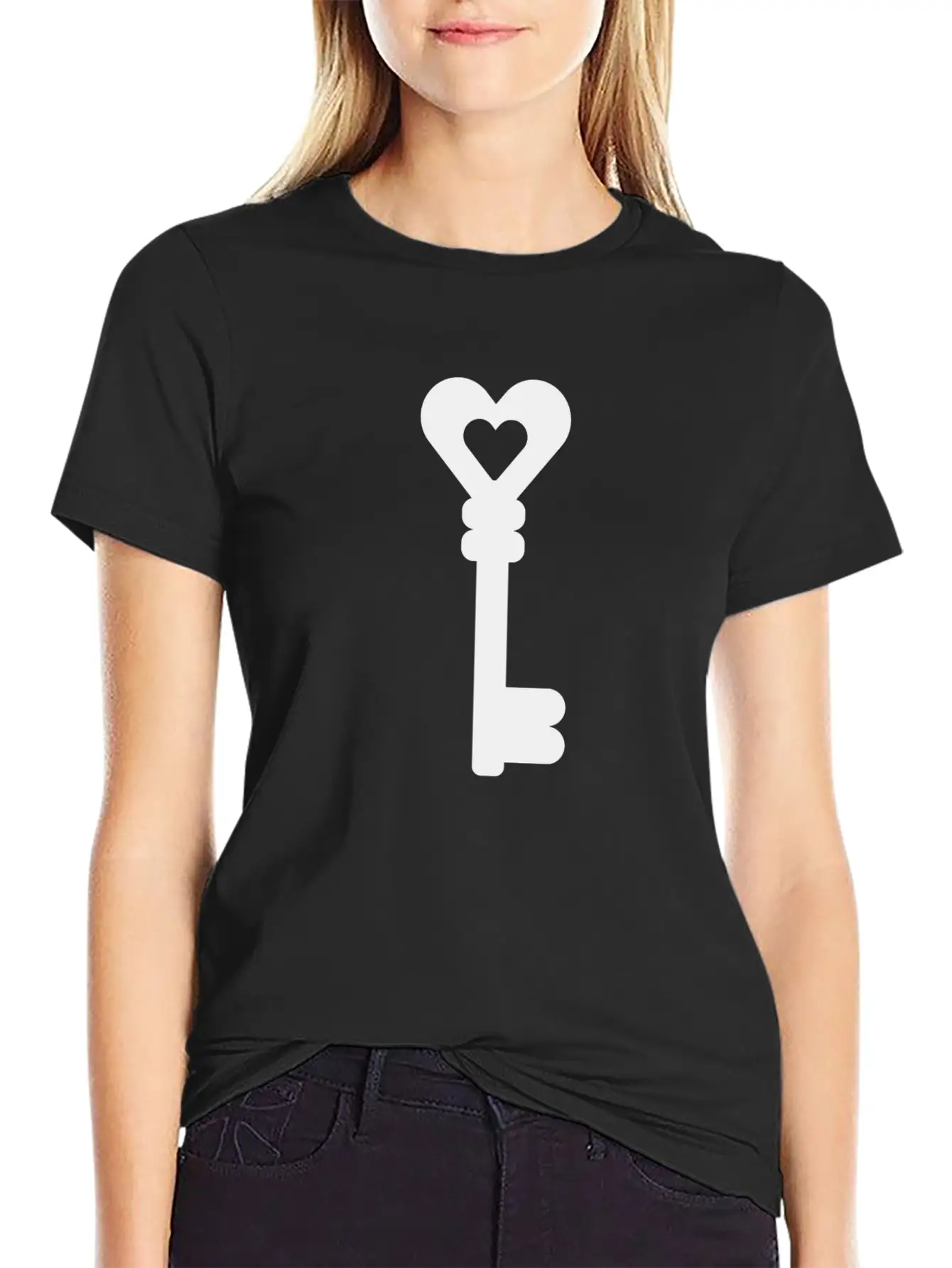 Key With Heart Classic Fit Graphic Tee For Daily Comfort – Unisex Cotton Shirt