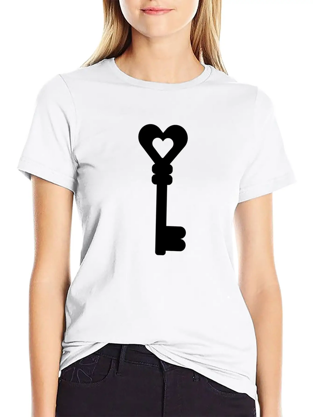 Key With Heart Classic Fit Graphic Tee For Daily Comfort – Unisex Cotton Shirt