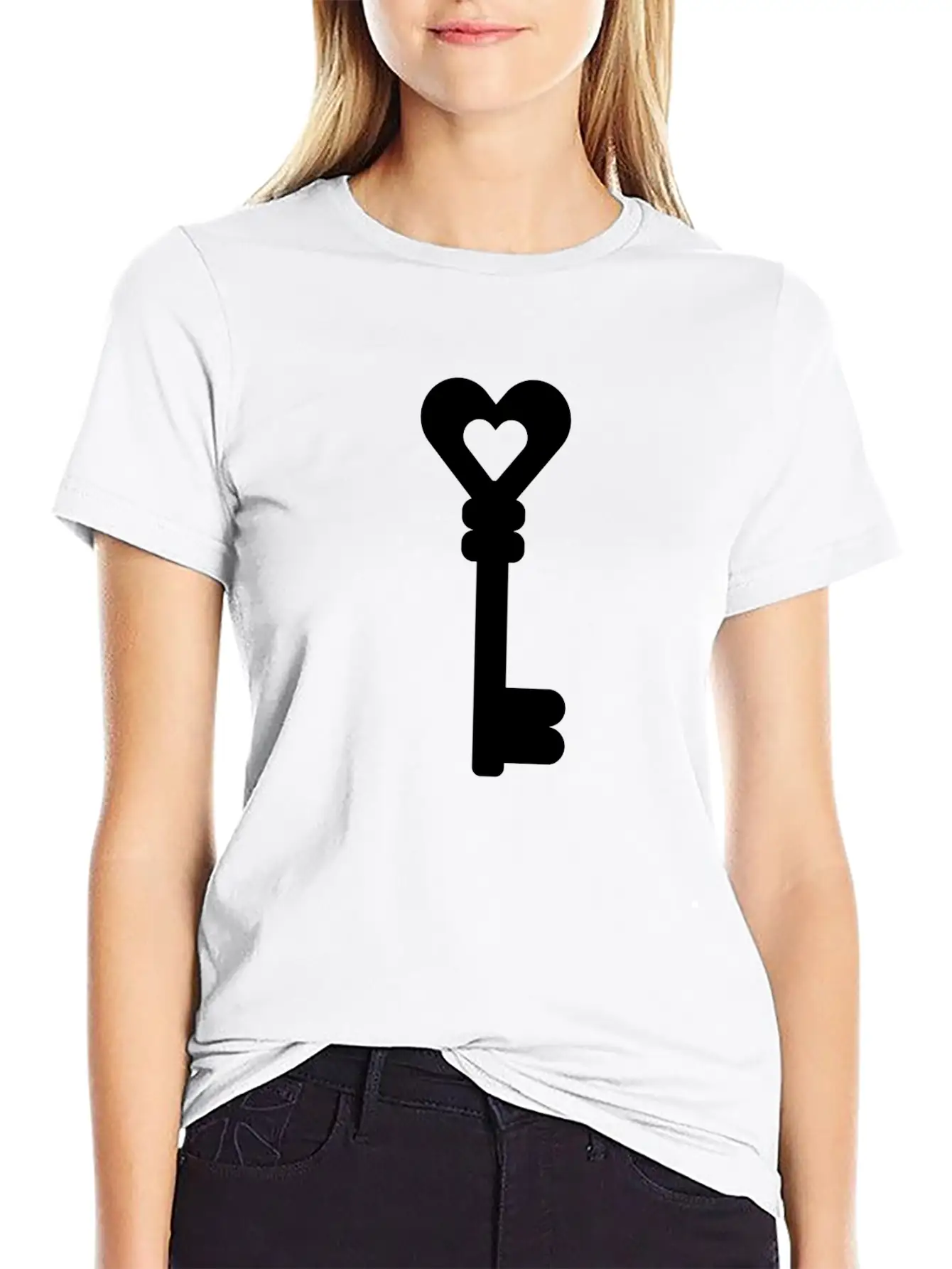 Key With Heart Classic Fit Graphic Tee For Daily Comfort – Unisex Cotton Shirt