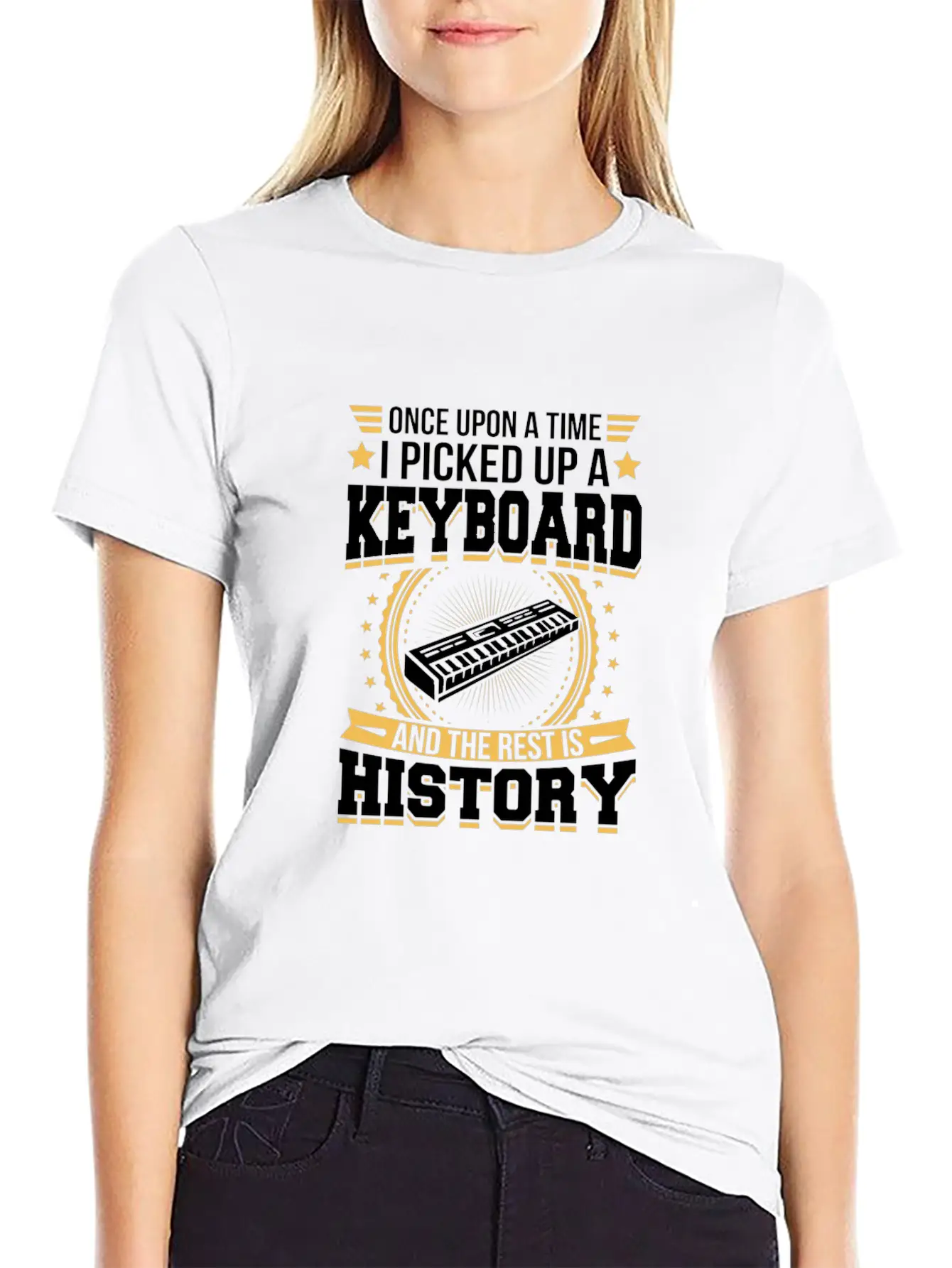 Keyboard And The Rest Is History T-Shirt Unisex Short Sleeve Soft Cotton T-Shirt – Casual Everyday Wear
