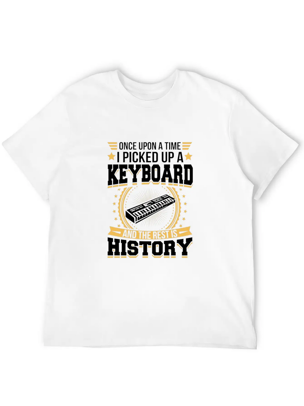 Keyboard And The Rest Is History T-Shirt Unisex Short Sleeve Soft Cotton T-Shirt – Casual Everyday Wear