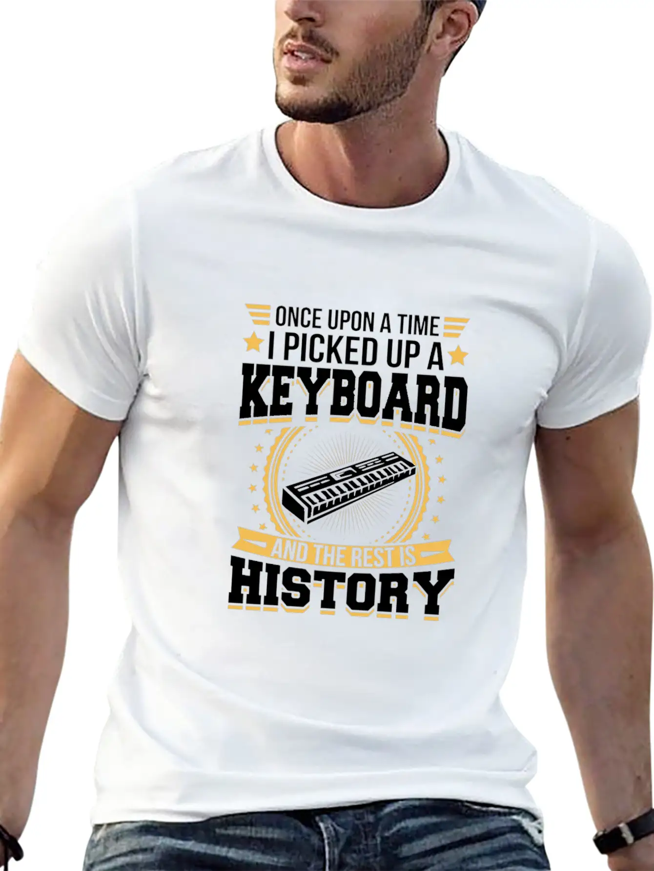 Keyboard And The Rest Is History T-Shirt Unisex Short Sleeve Soft Cotton T-Shirt – Casual Everyday Wear