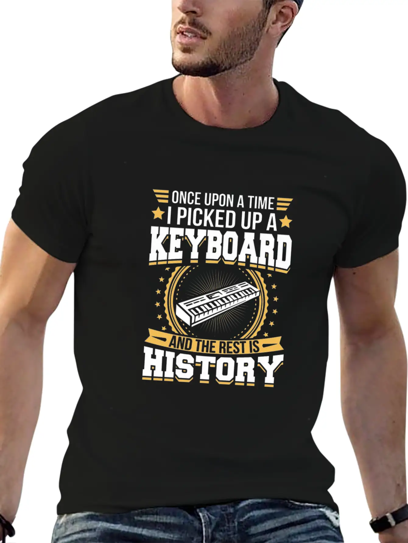 Keyboard And The Rest Is History T-Shirt Unisex Short Sleeve Soft Cotton T-Shirt – Casual Everyday Wear
