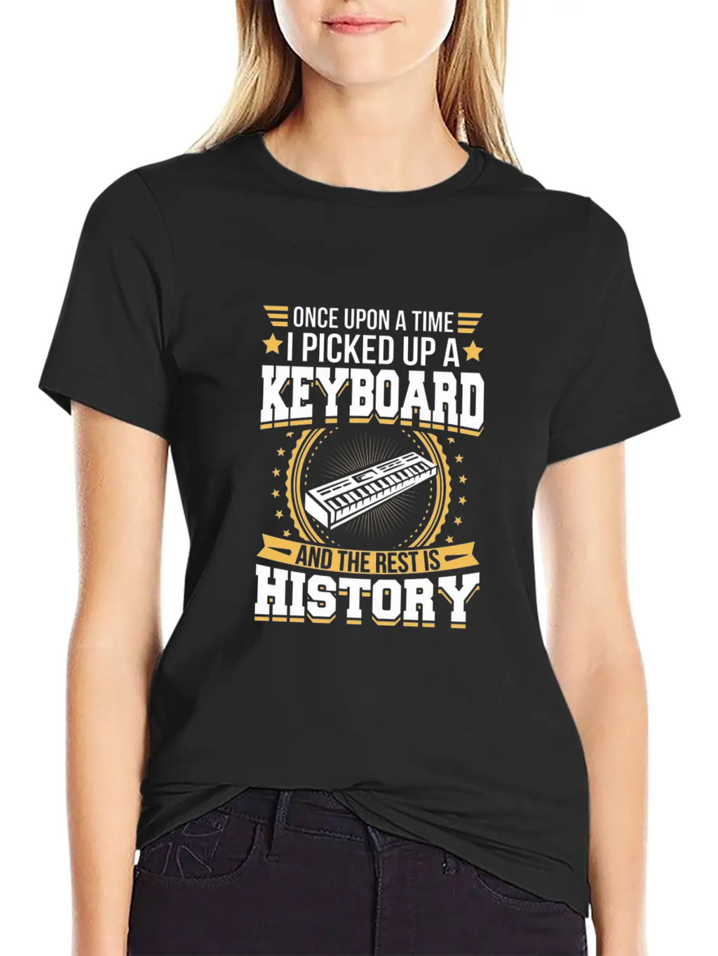 Keyboard And The Rest Is History T-Shirt Unisex Short Sleeve Soft Cotton T-Shirt – Casual Everyday Wear