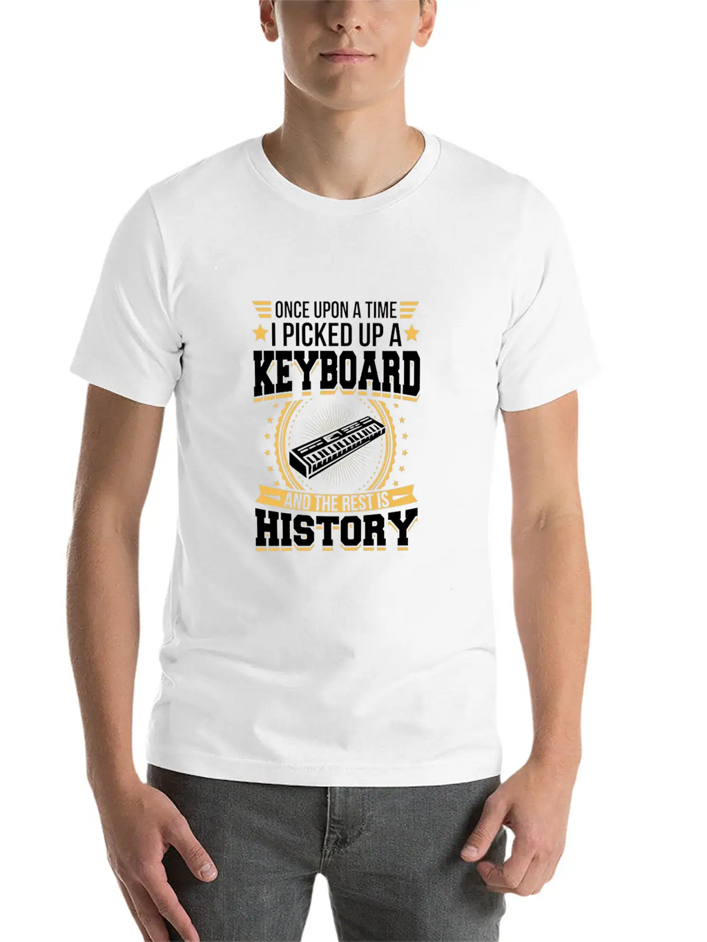 Keyboard And The Rest Is History T-Shirt Unisex Short Sleeve Soft Cotton T-Shirt – Casual Everyday Wear