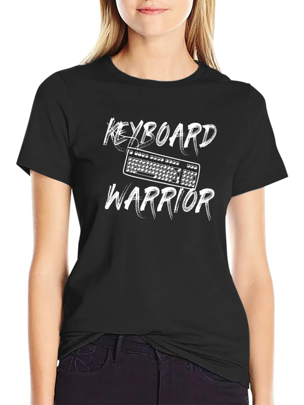 Keyboard Warrior Gamer Internet Social Media Gift Unisex Casual T-Shirt – Clean Design For Daily Comfort