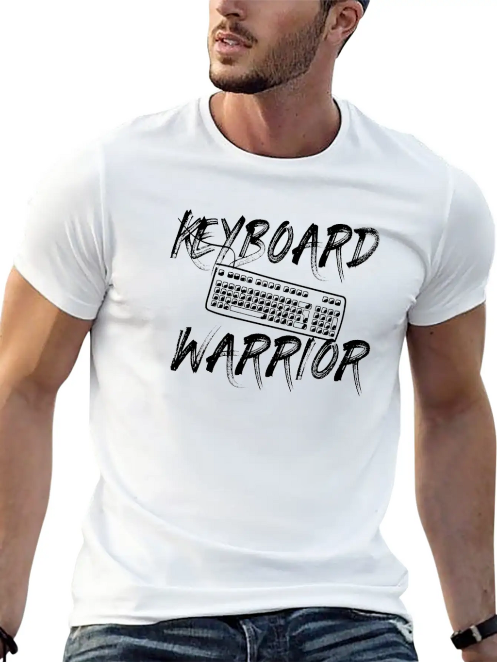 Keyboard Warrior Gamer Internet Social Media Gift Unisex Casual T-Shirt – Clean Design For Daily Comfort