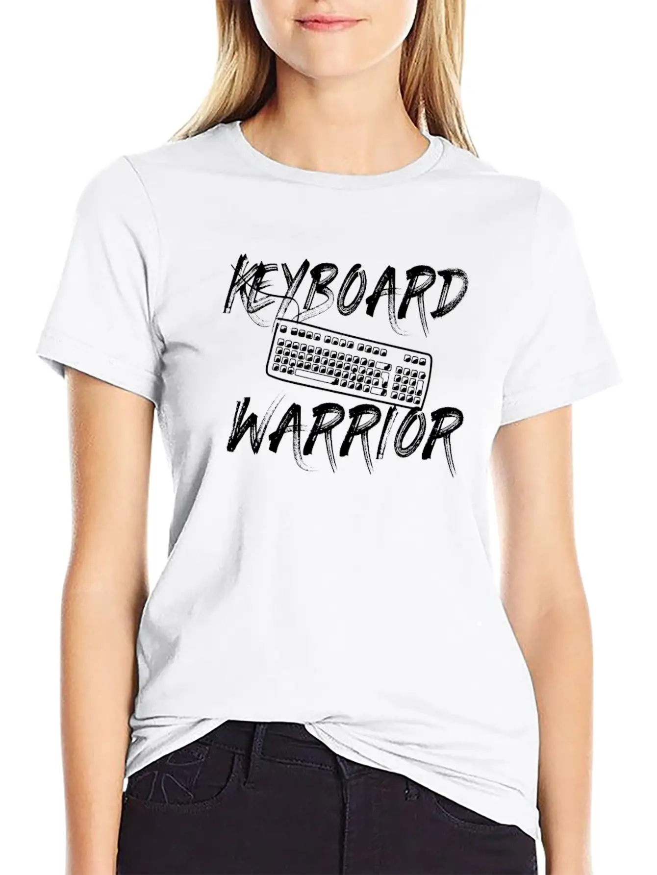 Keyboard Warrior Gamer Internet Social Media Gift Unisex Casual T-Shirt – Clean Design For Daily Comfort