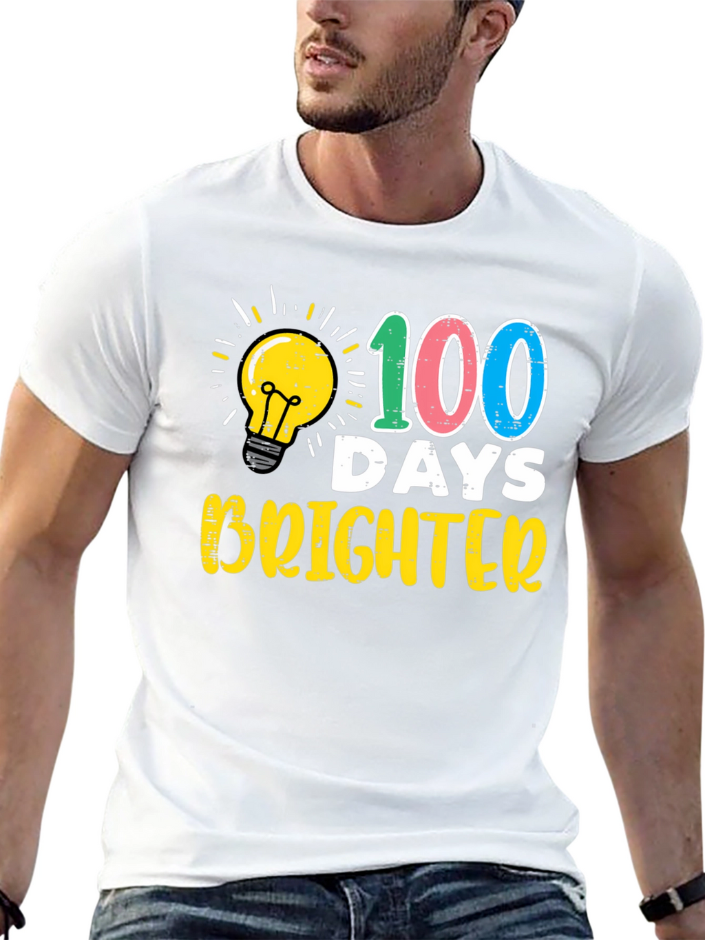 100 Days Brighter Teacher T-Shirt