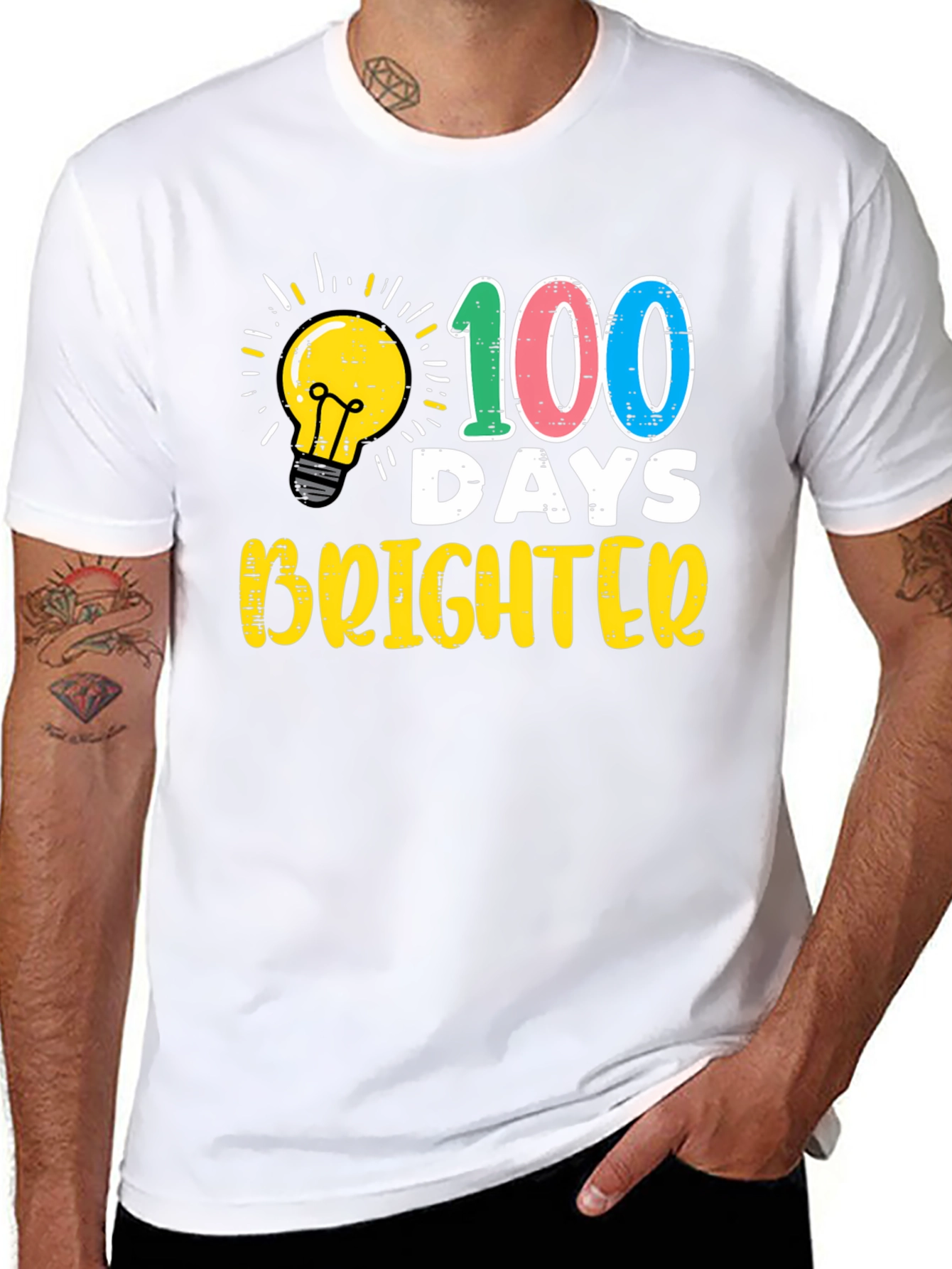100 Days Brighter Teacher T-Shirt