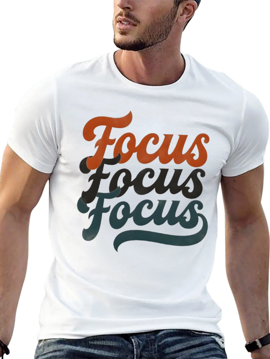 Focus Retro Graphic Tee - Black T-Shirt