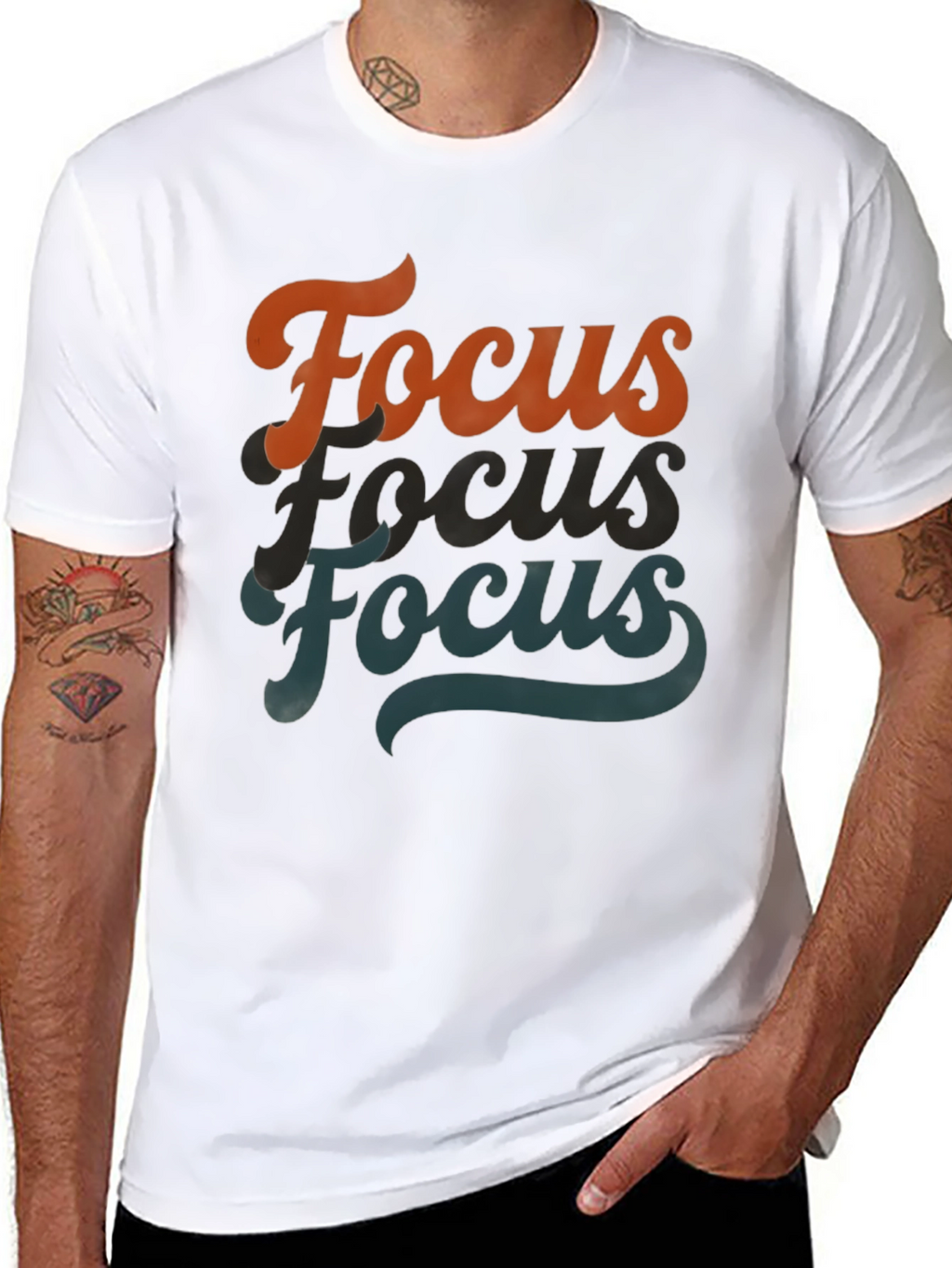 Focus Retro Graphic Tee - Black T-Shirt