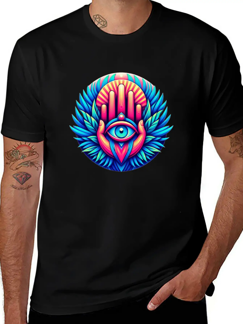 Khmissa Vibration Unisex Short Sleeve Soft Cotton T-Shirt – Casual Everyday Wear